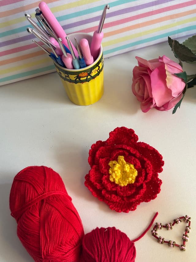 Peony flower stick and a leaf