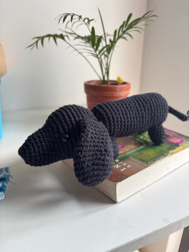 Crochet Dachshund dog